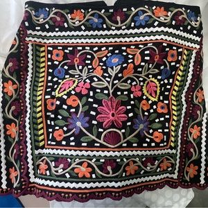 Fairchild | Embroidered Mini Skirt